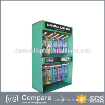 Paper cardboard floor display stand with hook